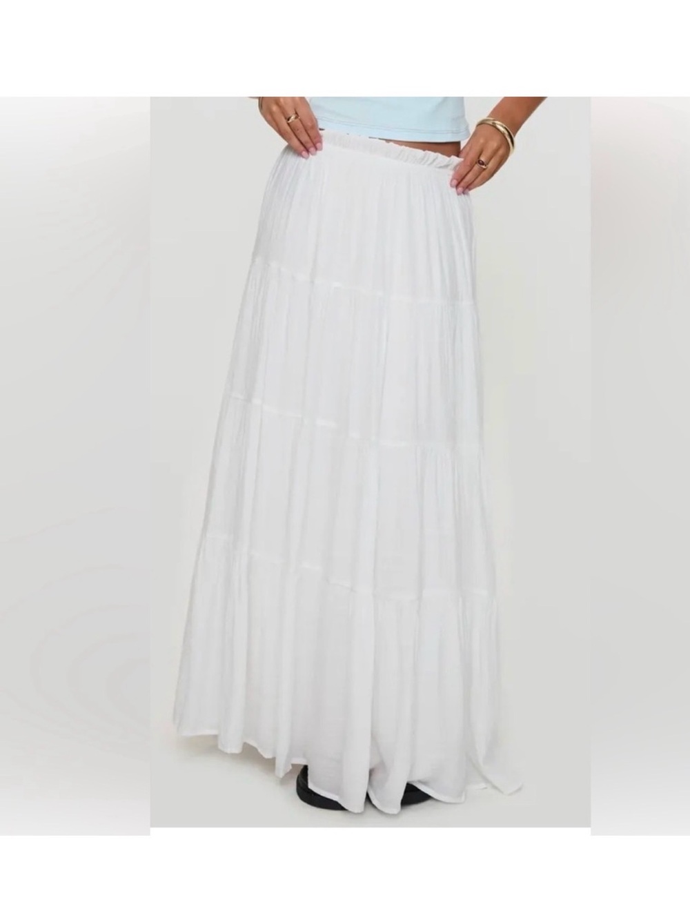 Princess Polly Mya Tiered Maxi Skirt - Size 4